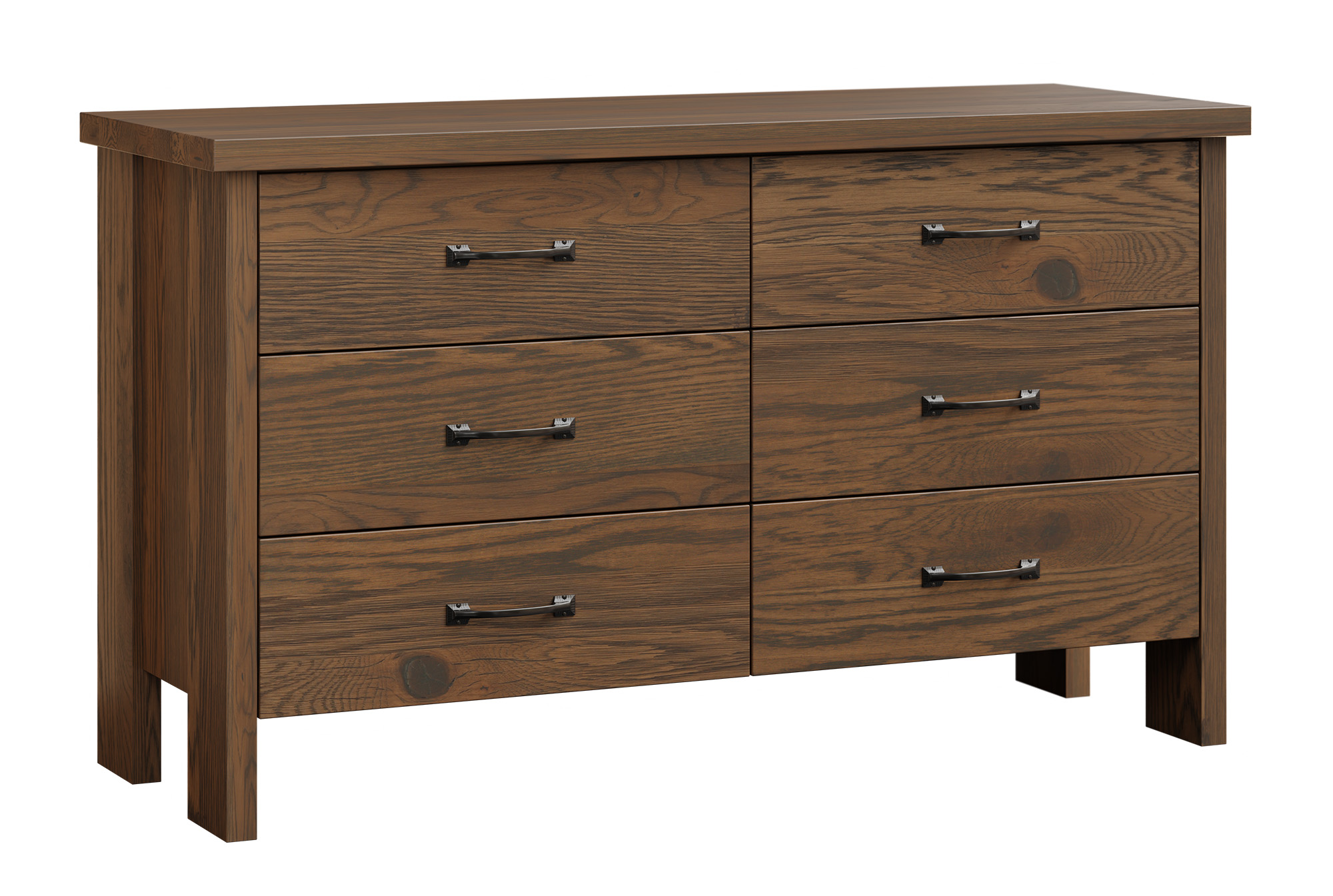 Cheyenne-6DR-Dresser-Rustic White Oak-River Rock