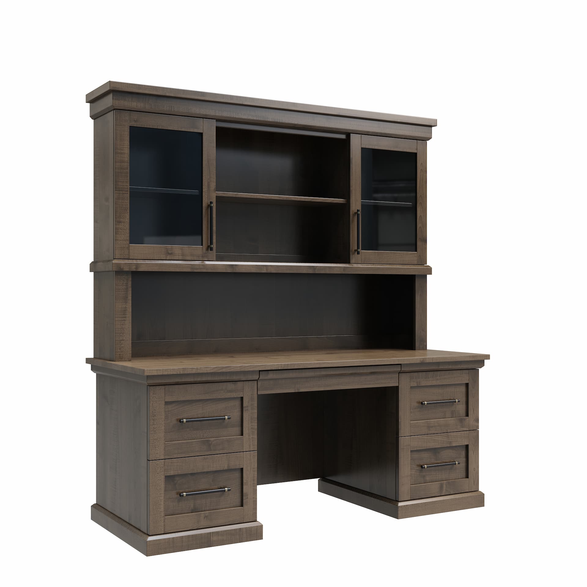M Robinson Designs for Urban Barnwood - Santorini Office - Executive Desk + Hutch - 72 inch