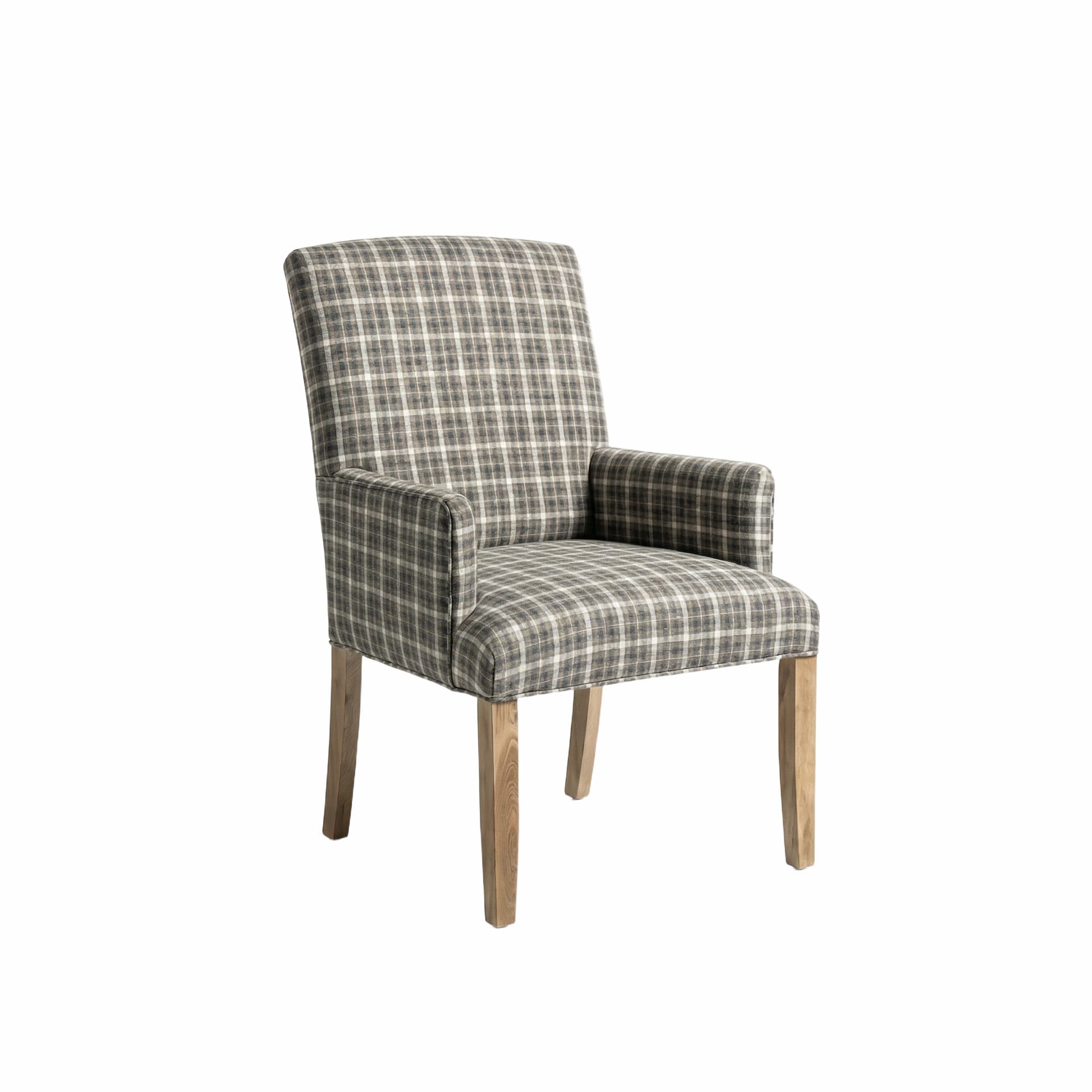 Sylvia Arm Chair in a plaid print