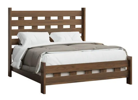 Cheyenne-King Bed-Rustic White Oak-River Rock
