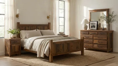 farmhouse bedroom scene