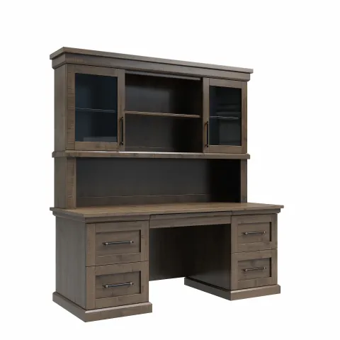 M Robinson Designs for Urban Barnwood - Santorini Office - Executive Desk + Hutch - 72 inch