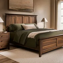 Amanda Bed Rustic Walnut Belair room setting