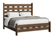 Cheyenne-King Bed-Rustic White Oak-River Rock