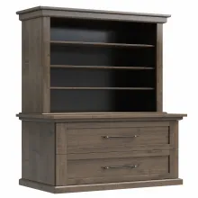 Lateral File + Shelving Hutch - 36 inch