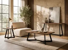 Uptown Coffee Table, Lamp Table and Console Table living room setting