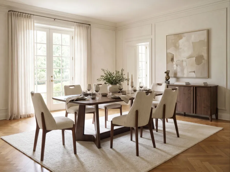 Amber Table with Augusta Side Chairs room setting