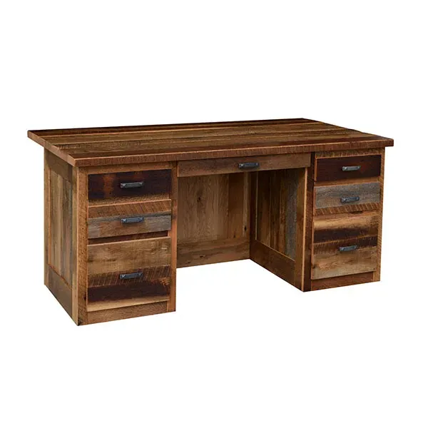 Barnwood Kneehole Desk