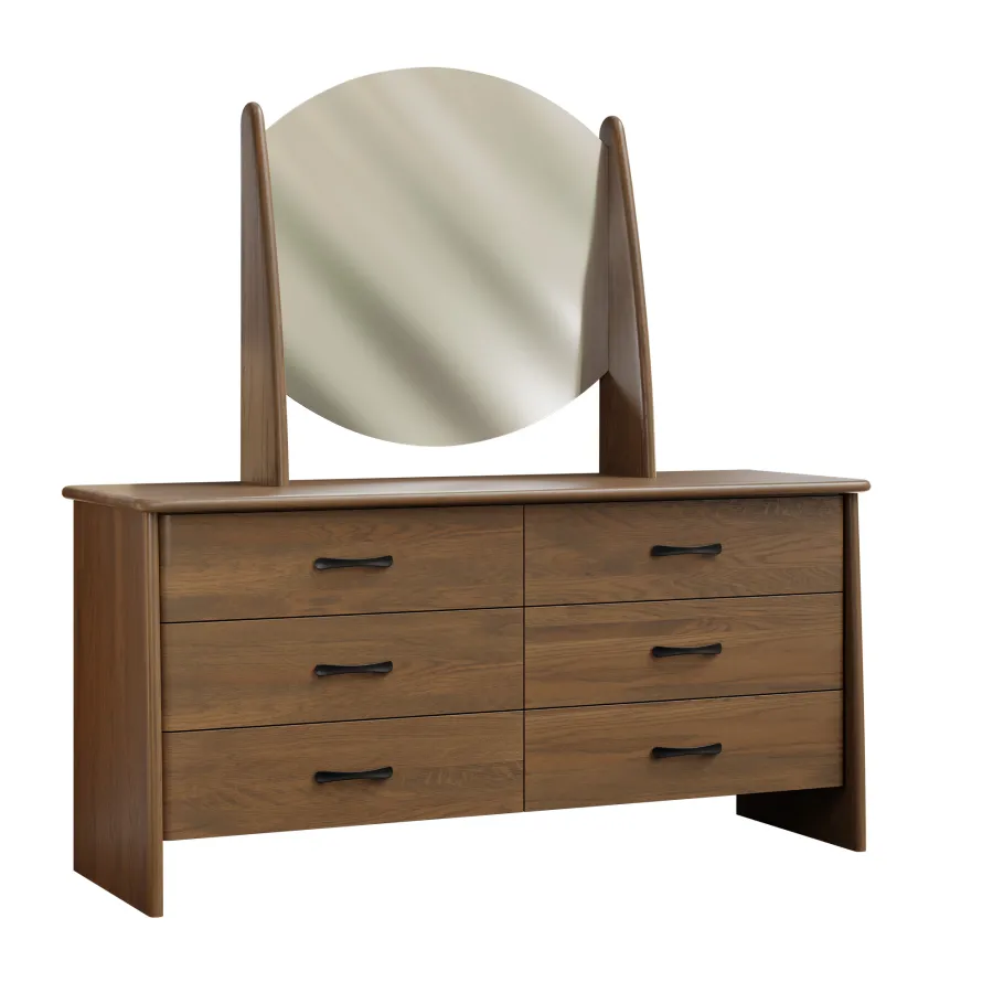 Urban Barnwood-Pueblo-72in-With Mirror-Dresser-Rustic White Oak